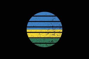 Grunge-Stil-Flagge von Ruanda. Vektor-Illustration. vektor