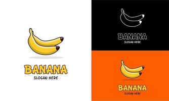 banan logotyp design koncept tecknad, ikon mall, grafiskt element vektor