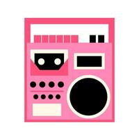 Vektor retro Boombox im 80er-90er modisch eben Stil Illustration