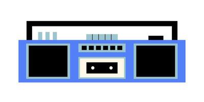 vektor retro boombox i 80-90-tal trendig platt stil illustration