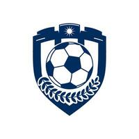 Fußball Fußball Logo Design Vektor Illustration, Fußball Logo Symbol Vorlage