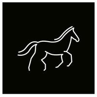 Pferd Gliederung Stil Vektor Logo