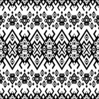 zeitgenössisch abstrakt nahtlos ethnisch Streifen Muster. aztekisch und navajo Stammes- Illustration. schwarz und Weiß Farben. Design zum Stoff, Textil, Ornament, Drucken, Innere, Teppich. vektor