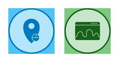 plats statistik och webbsida statistik ikon vektor