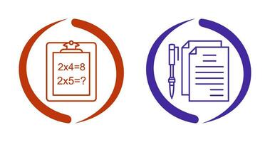 lösen Frage und dokumentieren und Stift Symbol vektor