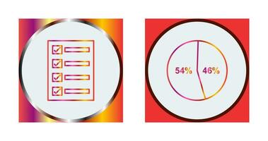 Füllung Abstimmung Papier und Diagramm Symbol vektor