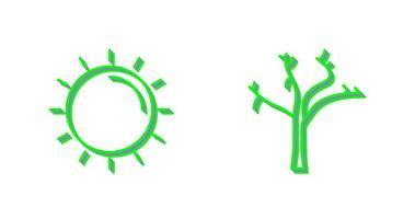 Sonne und Baum Symbol vektor