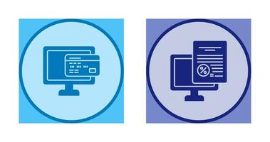 online Zahlung und online MwSt Symbol vektor