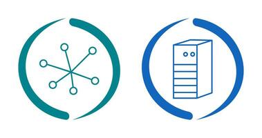 Internet und Server Netzwerk Symbol vektor