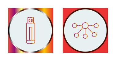 USB Fahrt und Knoten Symbol vektor