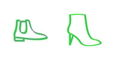 Männer Stiefel und hoch Absätze Symbol vektor