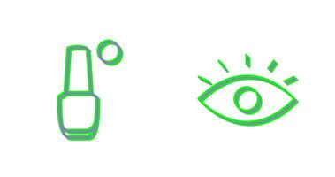 Nagelpolitur und Auge Symbol vektor