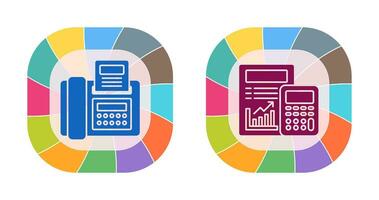 fax och beräknande ikon vektor