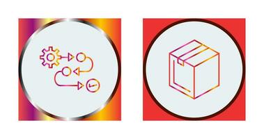 Prozess und Paket Symbol vektor