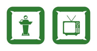 gewählt Kandidat und Fernsehen Symbol vektor