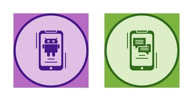 Android und Text Symbol vektor