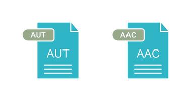 aac und aut Symbol vektor