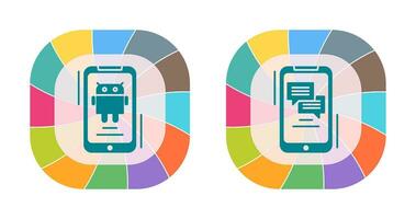 Android und Text Symbol vektor