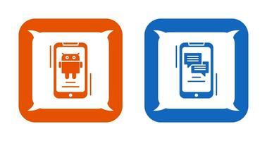 Android und Text Symbol vektor