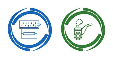 rullande tobak och Nej cigarr ikon vektor