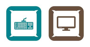 Tastatur und lcd Symbol vektor