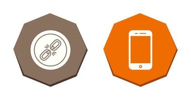 Verknüpfung und Smartphone Symbol vektor