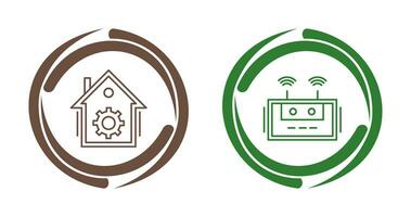 Zuhause Automatisierung und Router Symbol vektor