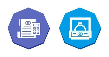 Hochzeit Kosten und Hochzeit Ring Symbol vektor