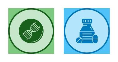 DNA und Tablets Symbol vektor