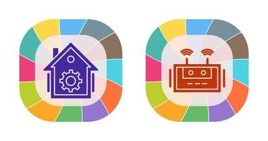 Zuhause Automatisierung und Router Symbol vektor