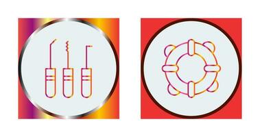 lockpick och liv vakter ikon vektor
