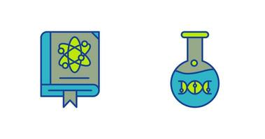 Wissenschaft und DNA Symbol vektor