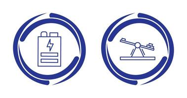 Batterie und Wippe Symbol vektor