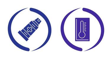 Einfügen und Thermometer Symbol vektor