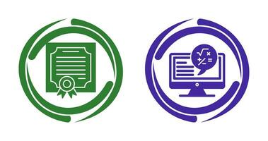 Zertifikat und Mathe Symbol vektor