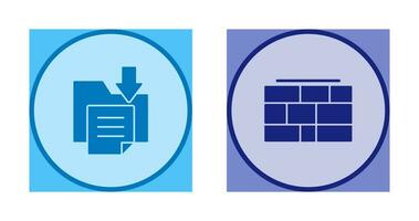 Datei Lager und Backstein Mauer Symbol vektor