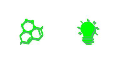 Molekül und Licht Birne Symbol vektor