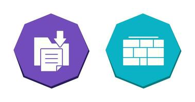 Datei Lager und Backstein Mauer Symbol vektor