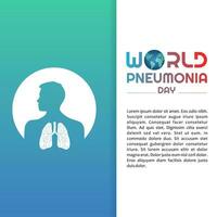 Welt Lungenentzündung Tag 12 November, minimalistisch Poster Design mit ein Bild von das Lunge vektor