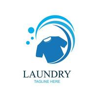 logotyp design tvätt ikon tvättning maskin med bubblor för företag kläder tvätta rengör modern mall vektor