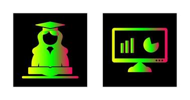 weiblich Schüler und Analytik Symbol vektor