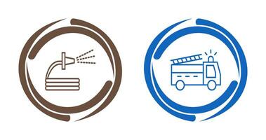 Sprühen Wasser und Feuer LKW Symbol vektor