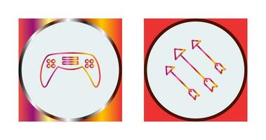 Spielen Konsole und Pfeile Symbol vektor