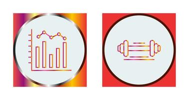 histogram och vikt ikon vektor