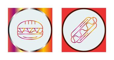 Sandwich und Hotdog Symbol vektor