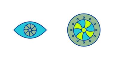 öga och optisk membran ikon vektor