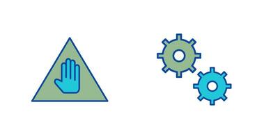 konfigurationer och varning ikon vektor