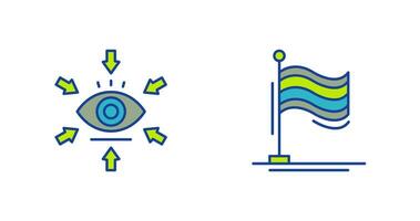 Visualisierung und Flagge Symbol vektor