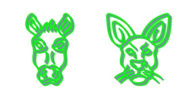 Esel und Känguru Symbol vektor