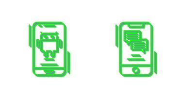 Android und Text Symbol vektor